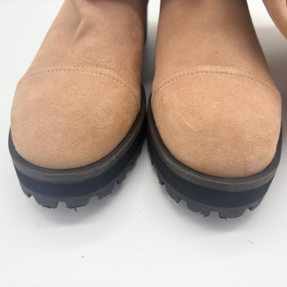 Stuart Weitzman Alpine Shearling Trim Leather Knee High Boots Size 9 - Picture 5 of 16